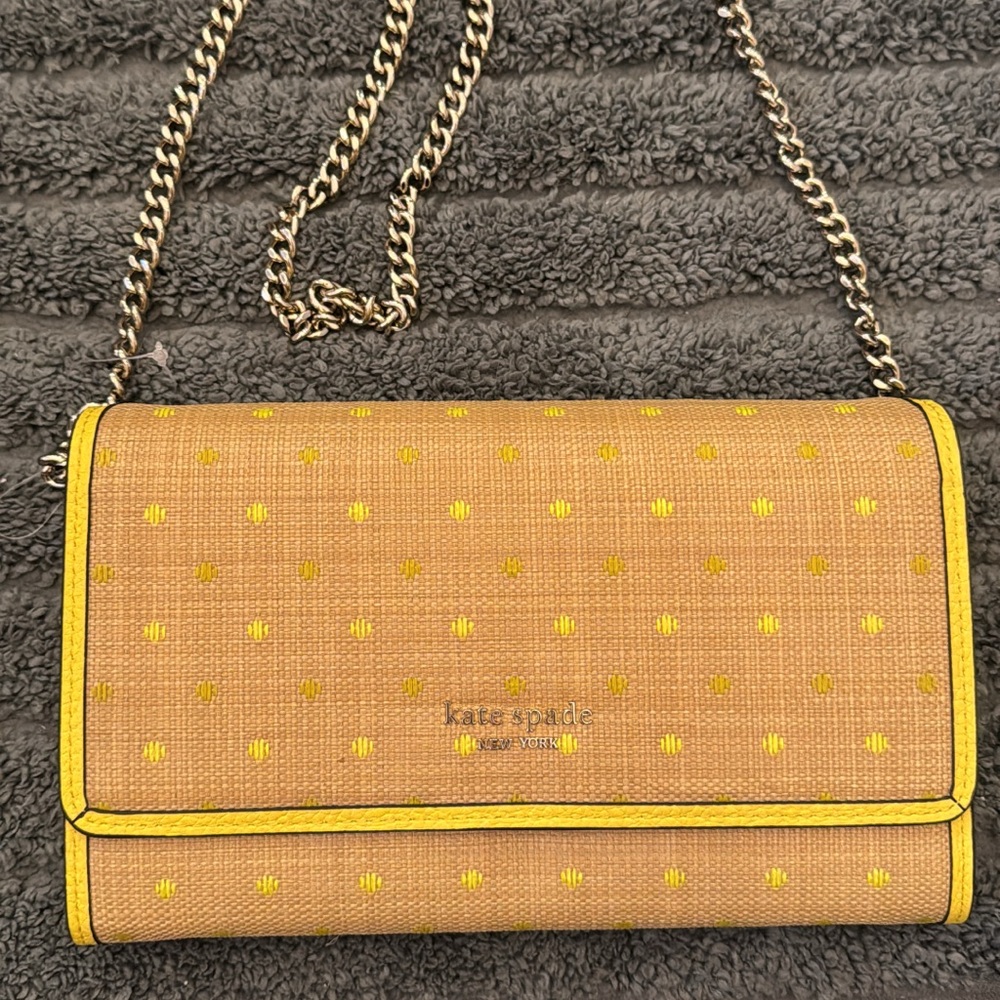 Kate Spade Tan and Yellow Crossbody Bag